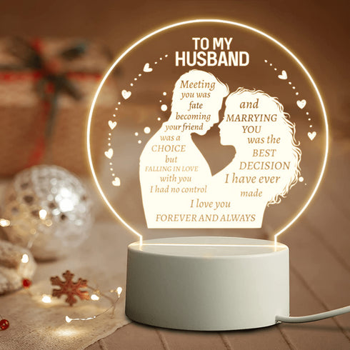Personalized Night Light Perfect Gifts for Husband from Wife